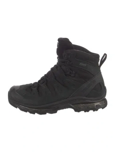 Pre-owned Salomon Leather Lace-up Boots In Black