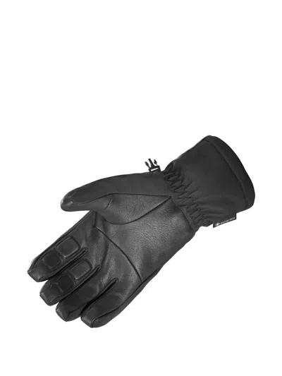 Salomon Logo Stripe Gloves In Black