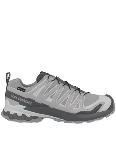 Salomon Low-profile Grey Trail Running Sneakers With Quick-lace System In Gray