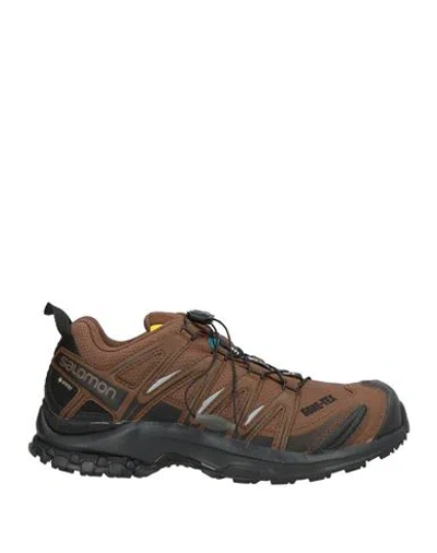 Salomon Man Ankle Boots Brown Size 8 Textile Fibers