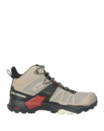 Salomon Man Ankle Boots Sage Green Size 12 Leather, Textile Fibers