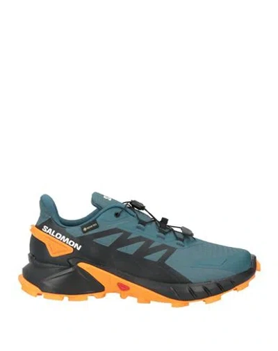 Salomon Man Sneakers Deep Teal Size 7 Textile Fibers In Blue