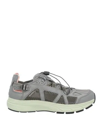 Salomon Man Sneakers Lead Size 11 Leather, Textile Fibers In Grey