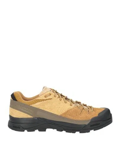 Salomon Textured Tan And Brown Sneakers In Multi