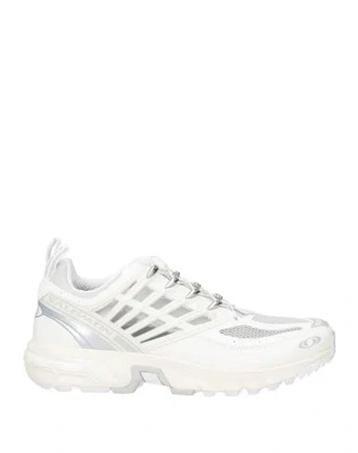 SALOMON SALOMON MAN SNEAKERS WHITE SIZE 11.5 TEXTILE FIBERS