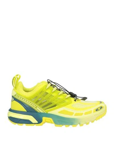 SALOMON SALOMON MAN SNEAKERS YELLOW SIZE 5 TEXTILE FIBERS