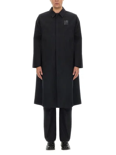 Salomon Martin Margiela Trench Coat With Logo In Black