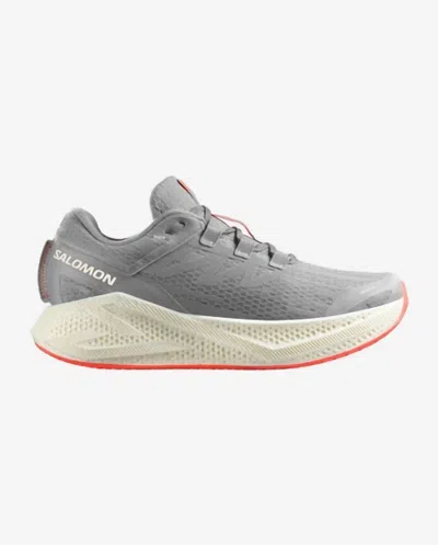 Salomon Men's Aero Glide 3 Shoes In Alloy/vanilla Ice/neon Flame In Gray