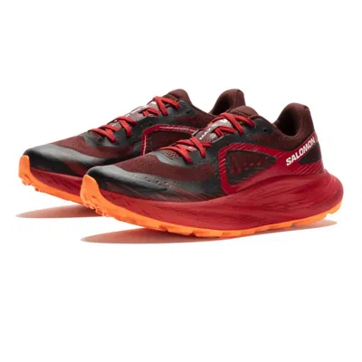 Salomon Men's Glide Max Tr Trail Running Shoes In Bitter Chocolate/red Dahlia/shocking Orange