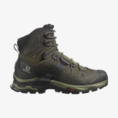 Pre-owned Salomon Men's Quest 4 Gore-tex Hiking Boots - Olive Night/peat/safari - 10.5