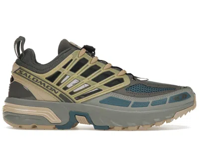 Pre-owned Salomon Men's  Acs Pro Sneakers In Pewter/monument/aegean Blue In Multi