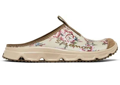 Pre-owned Salomon Men's  Rx Slide 3.0 Flowers For Beams Bespoke Rx Sneakers In Safari/kangaroo/toasted Coconut In Brown