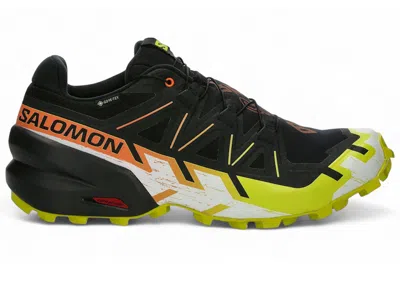 Pre-owned Salomon Men's  Speedcross 6 Goretex Sneakers In Black/sulphur Spring/bird Of Paradise