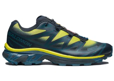 Pre-owned Salomon Men's  Xt6 Skyline Sneakers In Carbon/sunny Lime/sulphur Spring In Multi