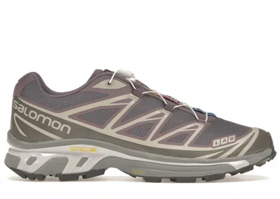 Pre-owned Salomon Men's  Xt6 Sneakers In Moonscape/plum Kitten/gull