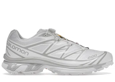 Pre-owned Salomon Men's  Xt6 Sneakers In White/lunar Rock In Gray
