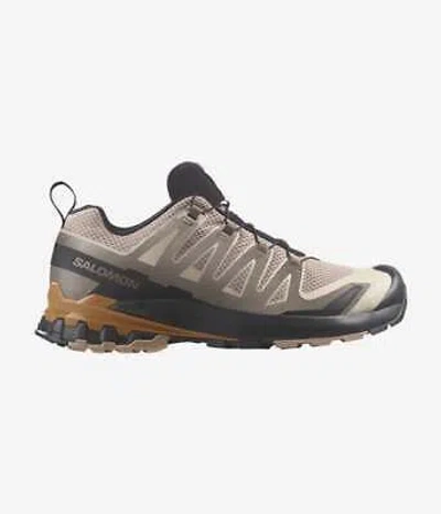 Pre-owned Salomon Men's Xa Pro 3d V9 Trail Running Shoe Natural/black/sugar Almond - L4727