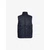 Salomon Mens Deep Black Reflex Logo-print Shell-down Gilet In Black