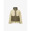 Salomon Mens Grape Leaf Gray Green Outline Gore Colour-block Shell Jacket In Multi