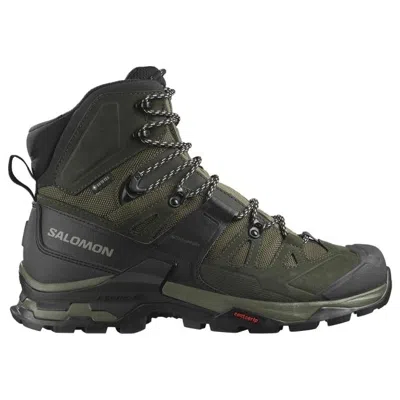 Pre-owned Salomon Mens Quest 4 Gtx High Rise Hiking Boots D(m) Us Olive Night/peat/safari