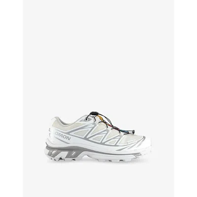 Salomon Mens Xt-6 Gtx Quick-lace Mesh Low-top Trainers White White Silver Eur 38 / 4 Uk In Multi