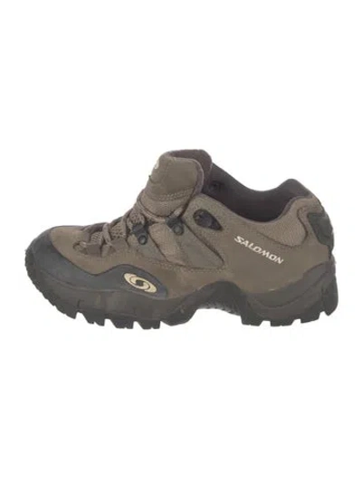 Pre-owned Salomon Mesh Accents Athletic Sneakers In Gray