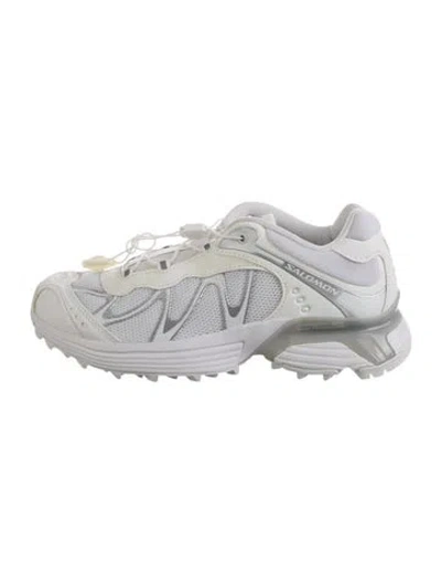 Pre-owned Salomon Mesh Athletic Sneakers In Metallic/silver
