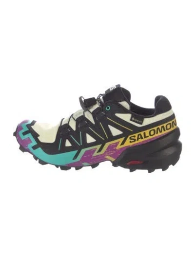 Pre-owned Salomon Mesh Colorblock Pattern Athletic Sneakers In Blue