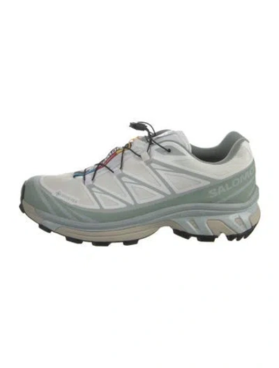 Pre-owned Salomon Mesh Colorblock Pattern Athletic Sneakers In Green
