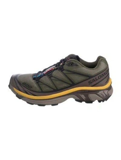 Pre-owned Salomon Mesh Colorblock Pattern Athletic Sneakers In Green