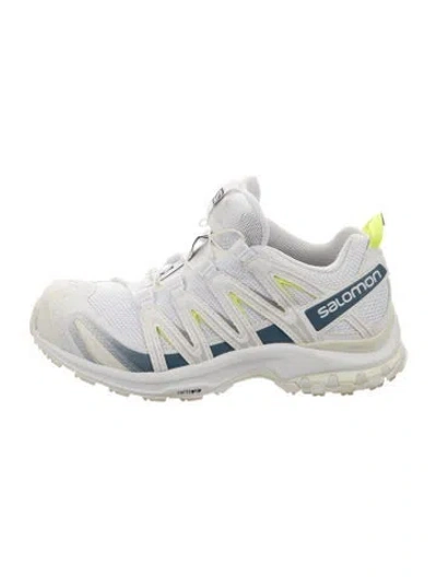 Pre-owned Salomon Mesh Colorblock Pattern Athletic Sneakers In White