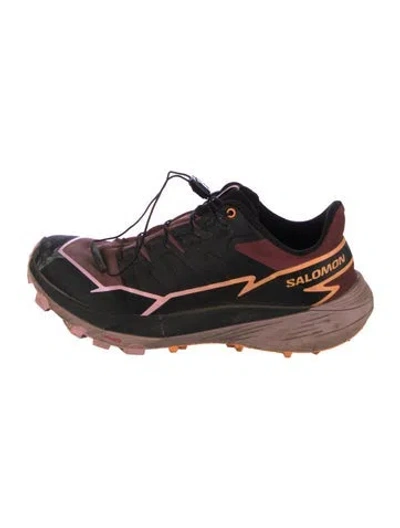 Pre-owned Salomon Mesh Colorblock Pattern Sneakers In Black