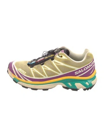 Pre-owned Salomon Mesh Colorblock Pattern Sneakers In Multi