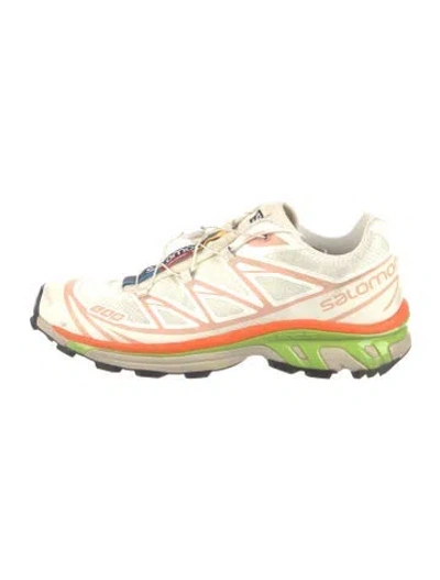 Pre-owned Salomon Mesh Colorblock Pattern Sneakers In Orange