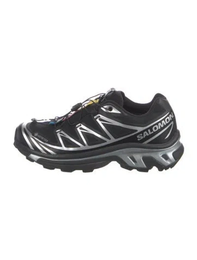 Pre-owned Salomon Mesh Graphic Print Sneakers In Black