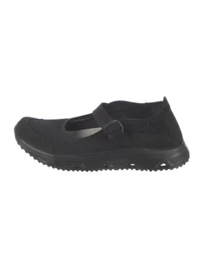 Pre-owned Salomon Mesh Mary Jane Flats In Black