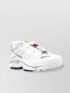 Salomon Mesh Panels Round Toe Rubber Sole Sneakers In White