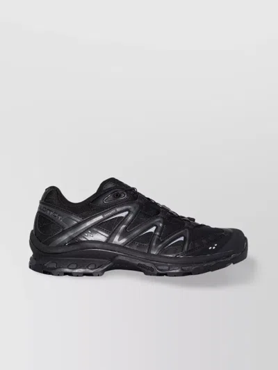 Salomon Mesh Panels Rubber Sole Sneakers In Black
