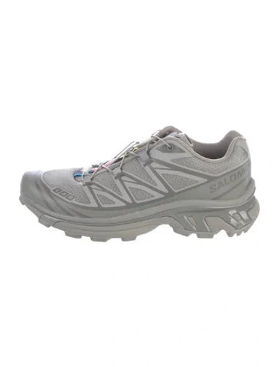 Pre-owned Salomon Mesh Patterned Athletic Sneakers In Gray