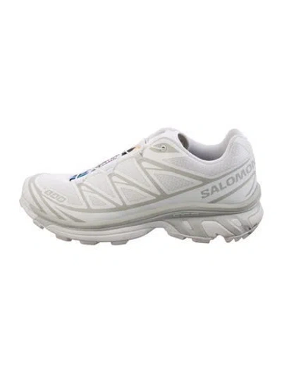 Pre-owned Salomon Mesh Patterned Athletic Sneakers In White