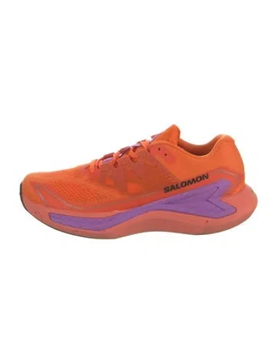 Pre-owned Salomon Mesh Patterned Sneakers In Orange