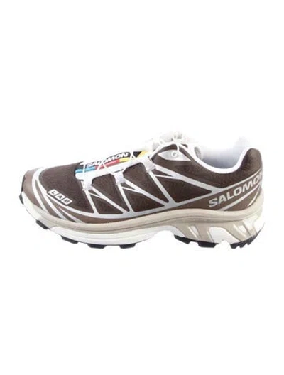 Pre-owned Salomon Mesh Printed Athletic Sneakers In Silver