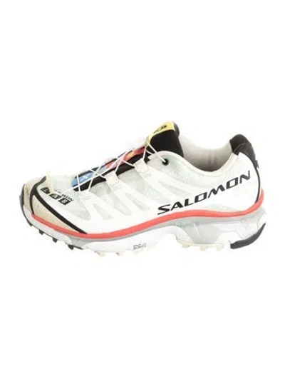 Pre-owned Salomon Mesh Printed Athletic Sneakers In White