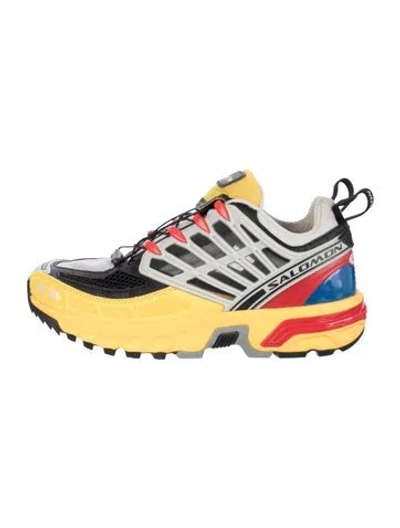 Pre-owned Salomon Mesh Printed Chunky Sneakers In Gray
