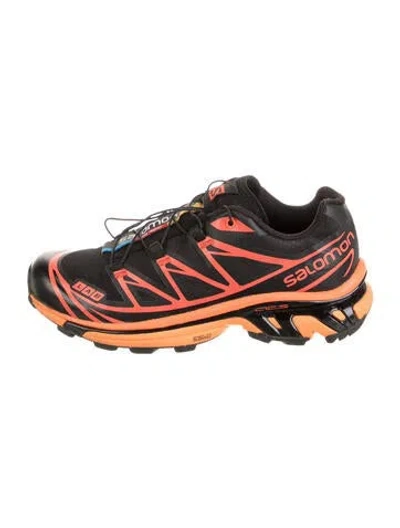 Pre-owned Salomon Mesh Printed Sneakers In Black