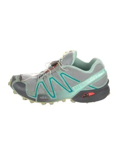 Pre-owned Salomon Mesh Printed Sneakers In Blue