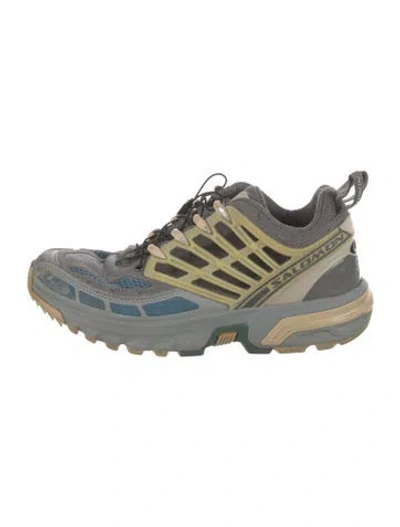 Pre-owned Salomon Mesh Printed Sneakers In Gray