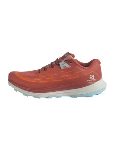 Pre-owned Salomon Mesh Printed Sneakers In Orange