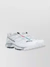 Salomon Mesh Panels Round Toe Rubber Sole Sneakers In White