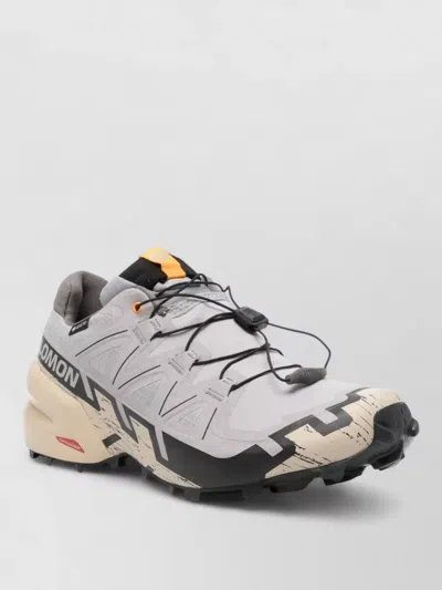 Salomon Mesh Silk Pull Tab Rubber Sole Sneakers In Gray